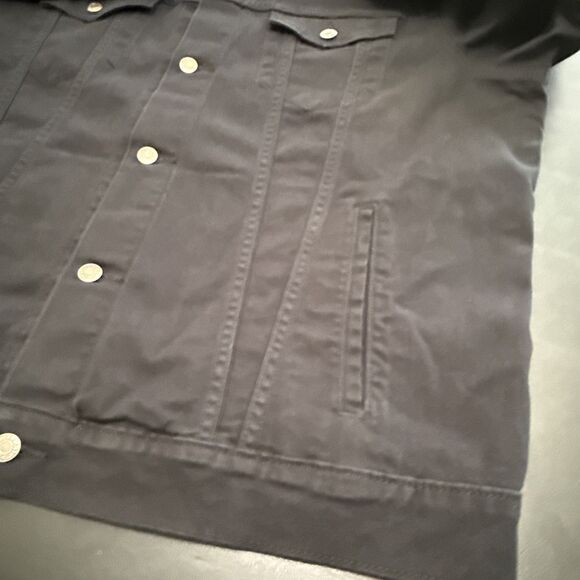 Levis Signature Trucker Jacket Mens 2XL Black Denim Button Up XXL Classic Fit - Picture 9 of 11